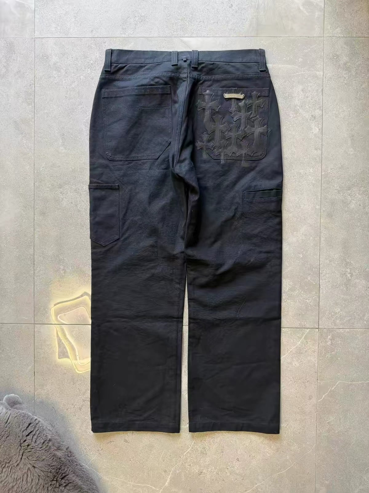 Chrome hearts cross patches carpenter pants