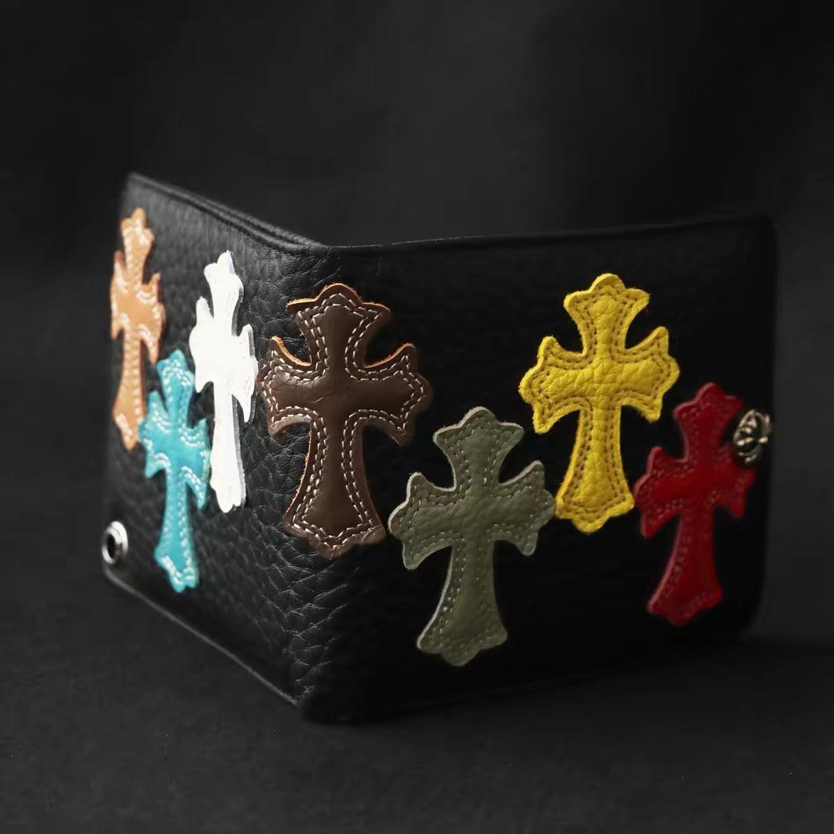 Chrome hearts multi colour cross wallet bag