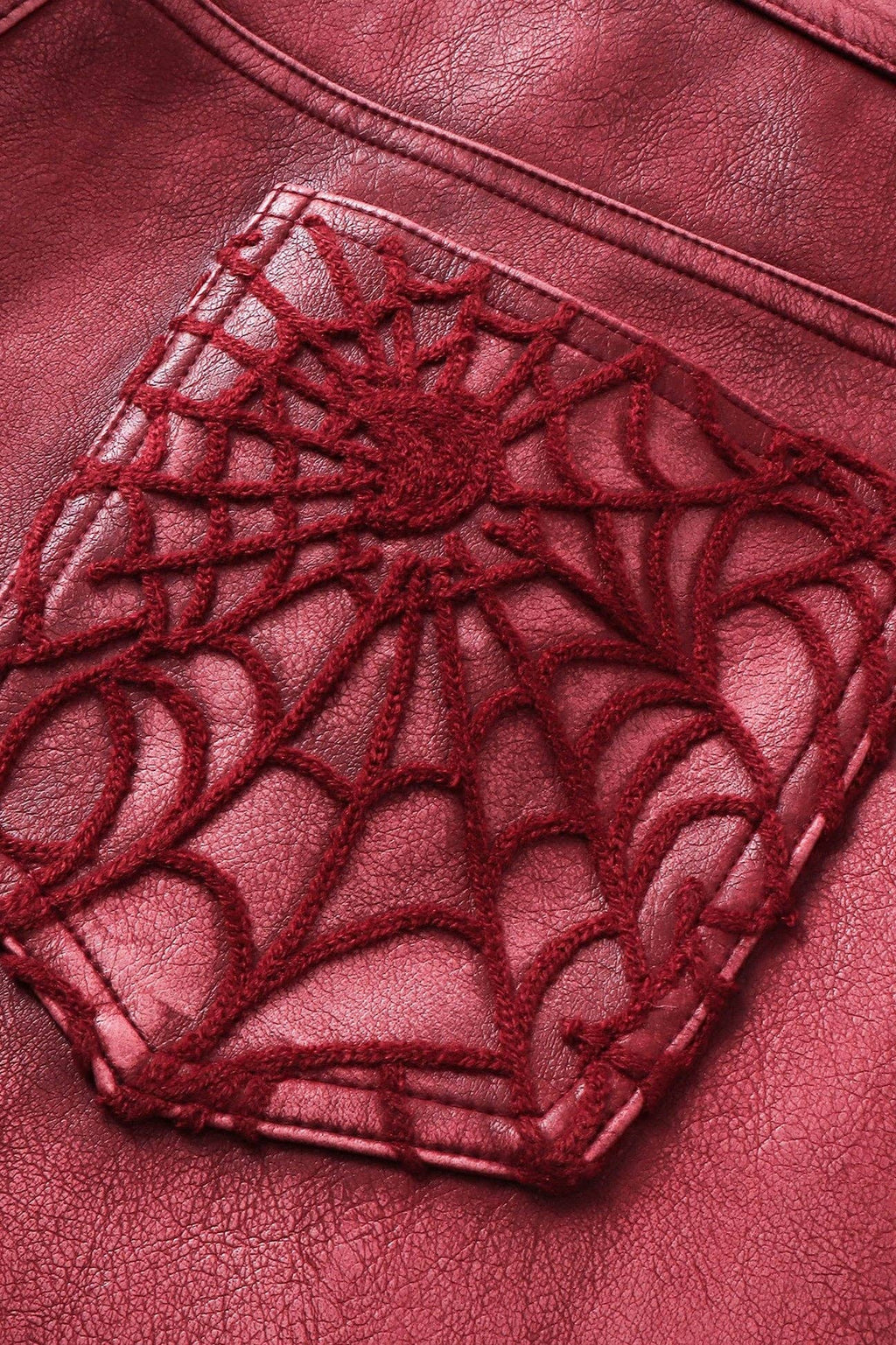 COBWEB LEATHER PANTS