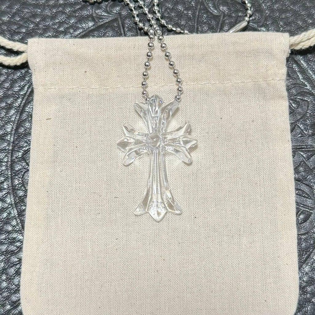 Archive Chrome cross dog tag necklace
