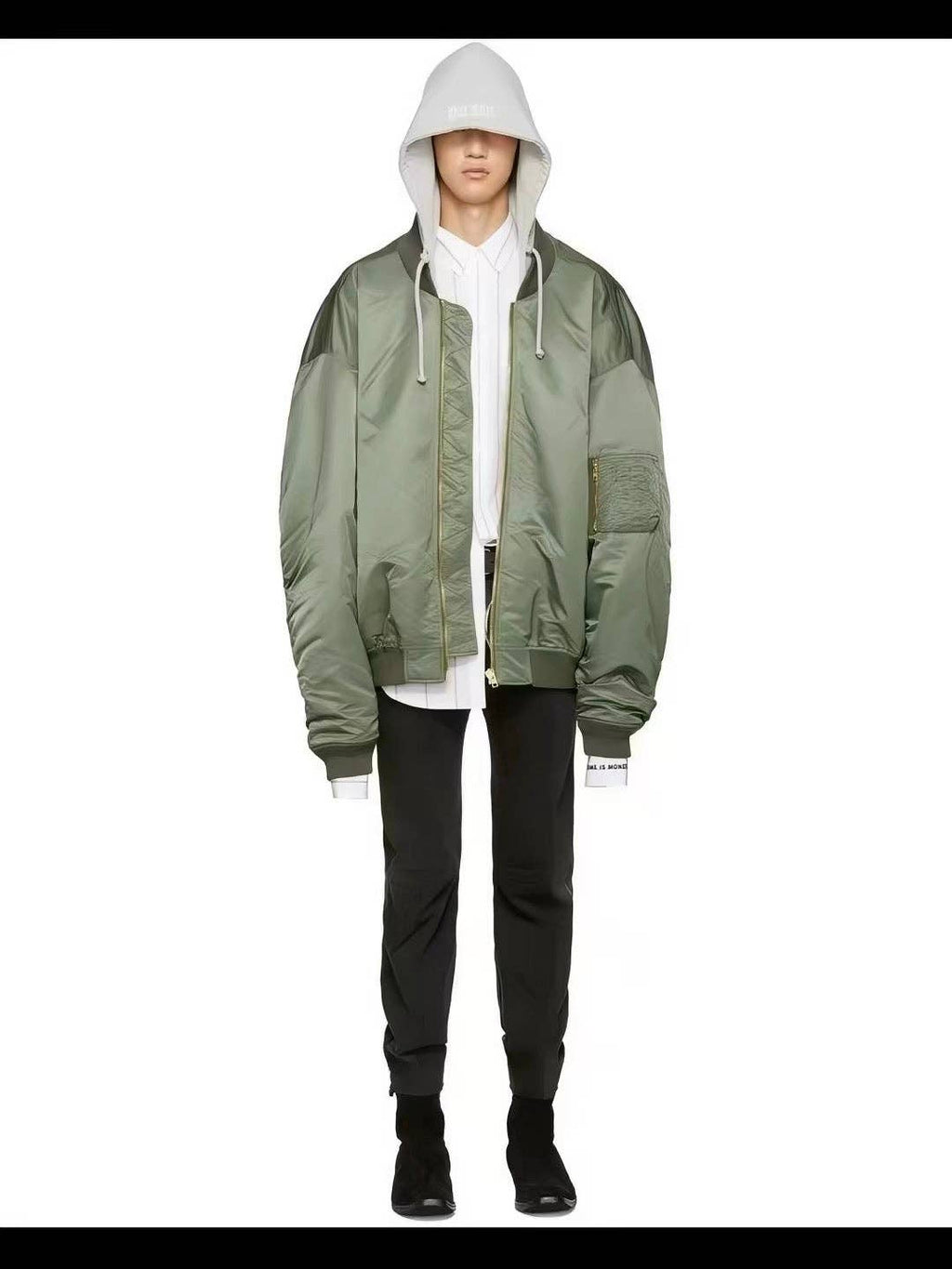 Vetements x Alpha Industries green Bomber Hoodie