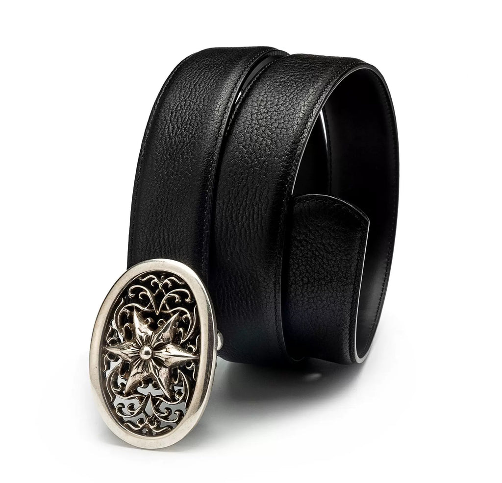 Chrome hearts oval star belt