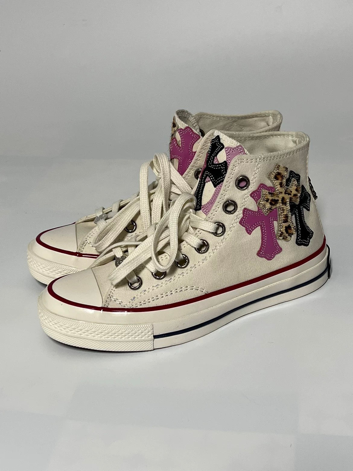 Chrome hearts white  all stars converse - Private property 