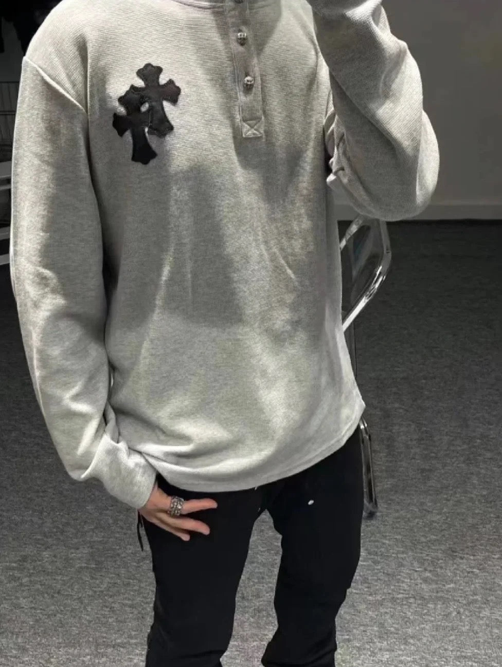Chrome hearts grey sweater