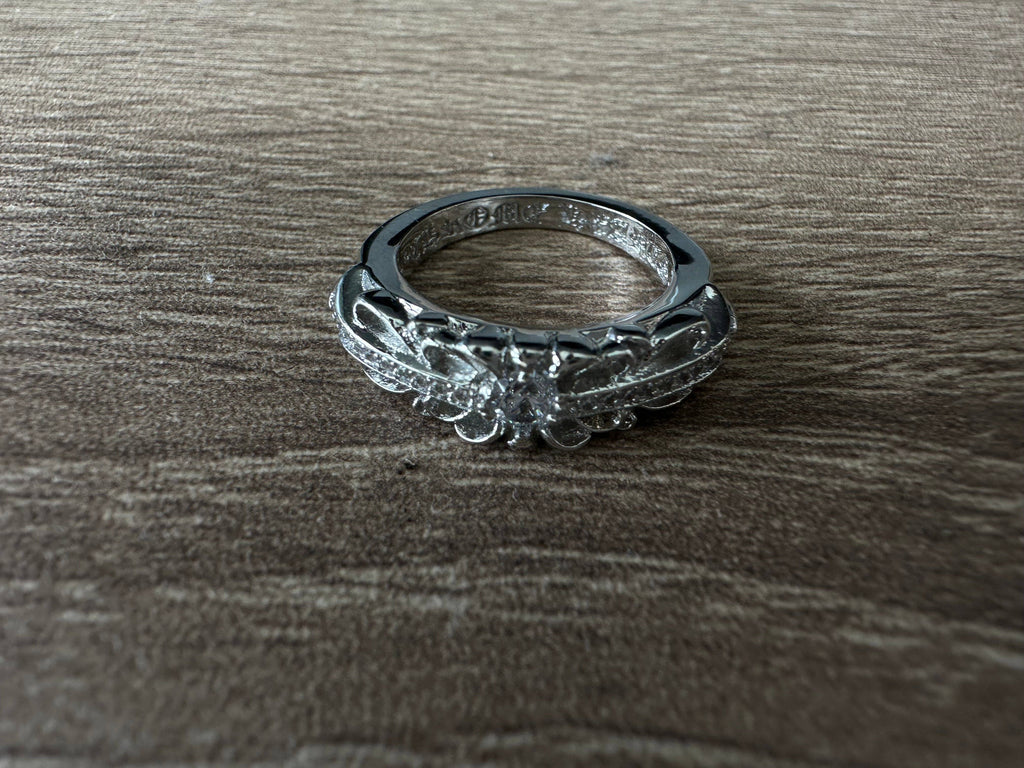Archive Chrome rings with diamond gemstone