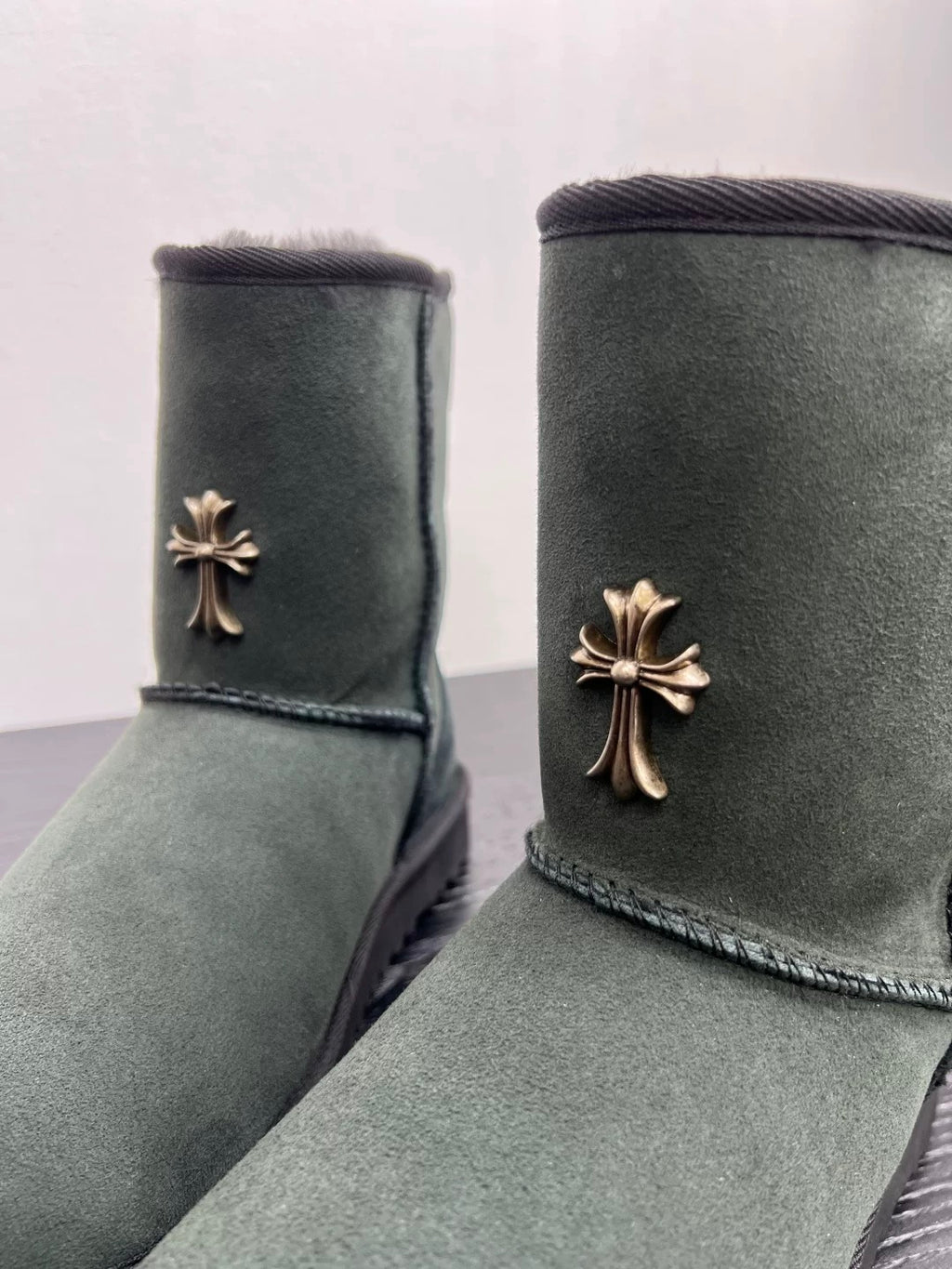 Black Chrome cross uggs