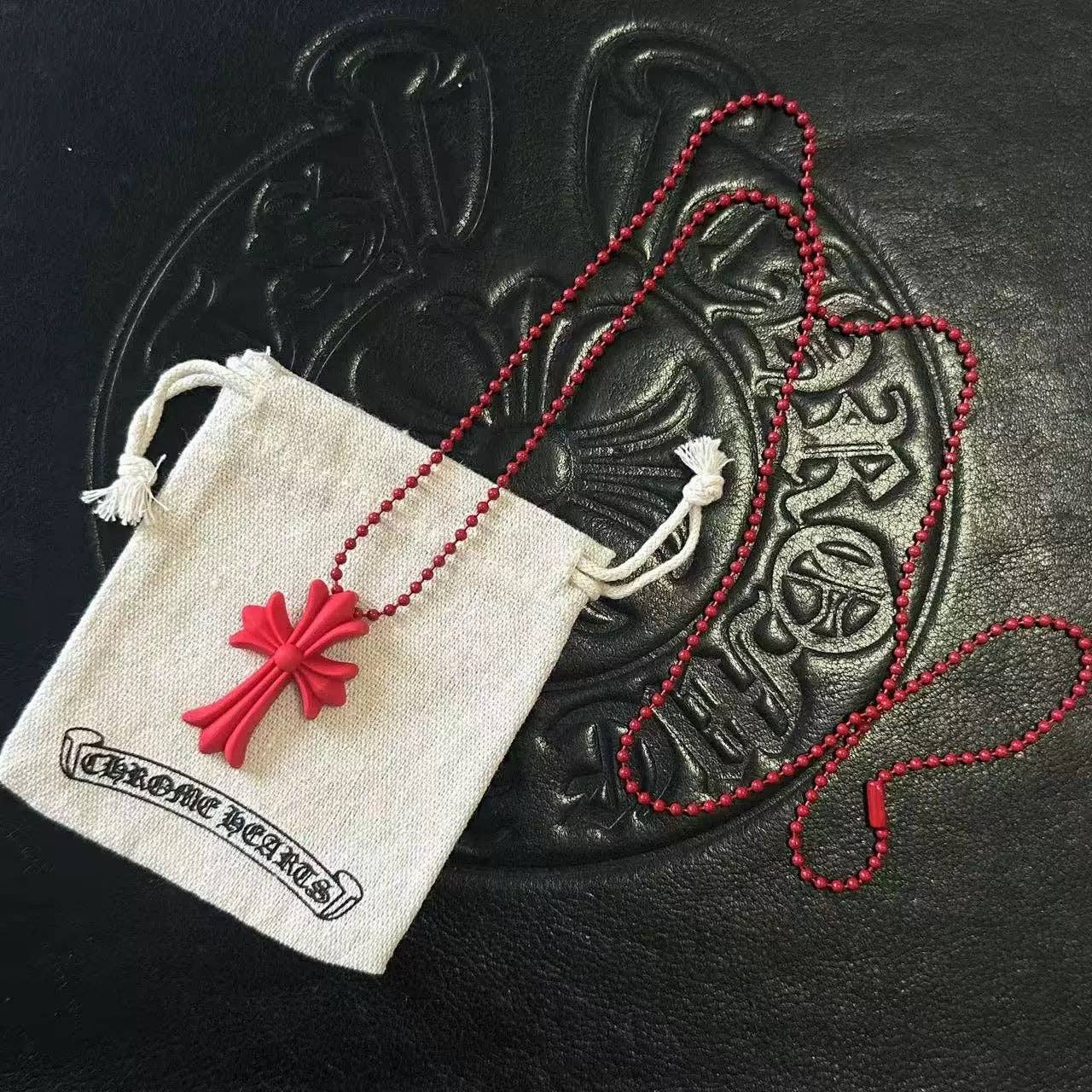 Archive Chrome cross dog tag necklace