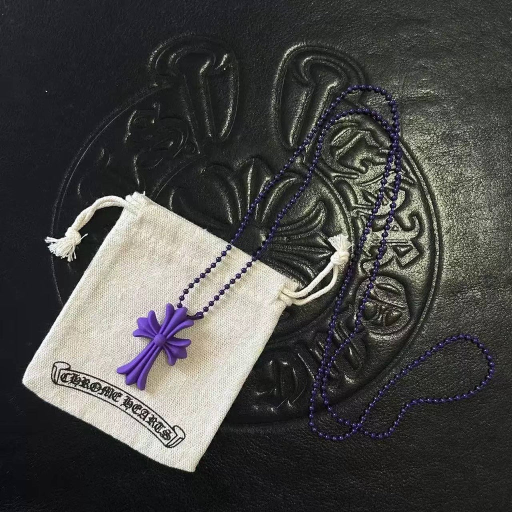 Archive Chrome cross dog tag necklace