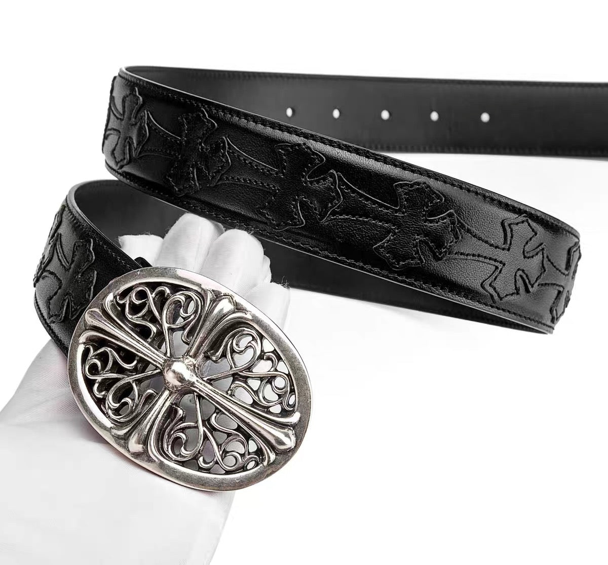Classic Chrome hearts oval belt