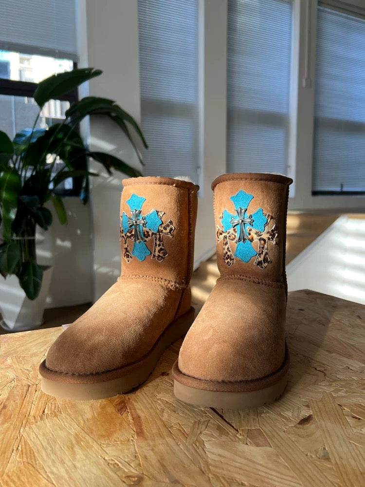 Chrome blue sterling leopard Uggs - Private property 