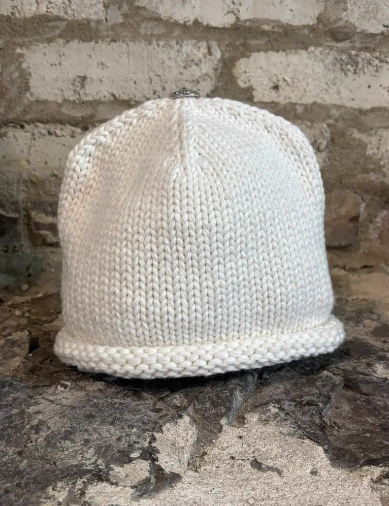 Archive white Chrome cross  beanie