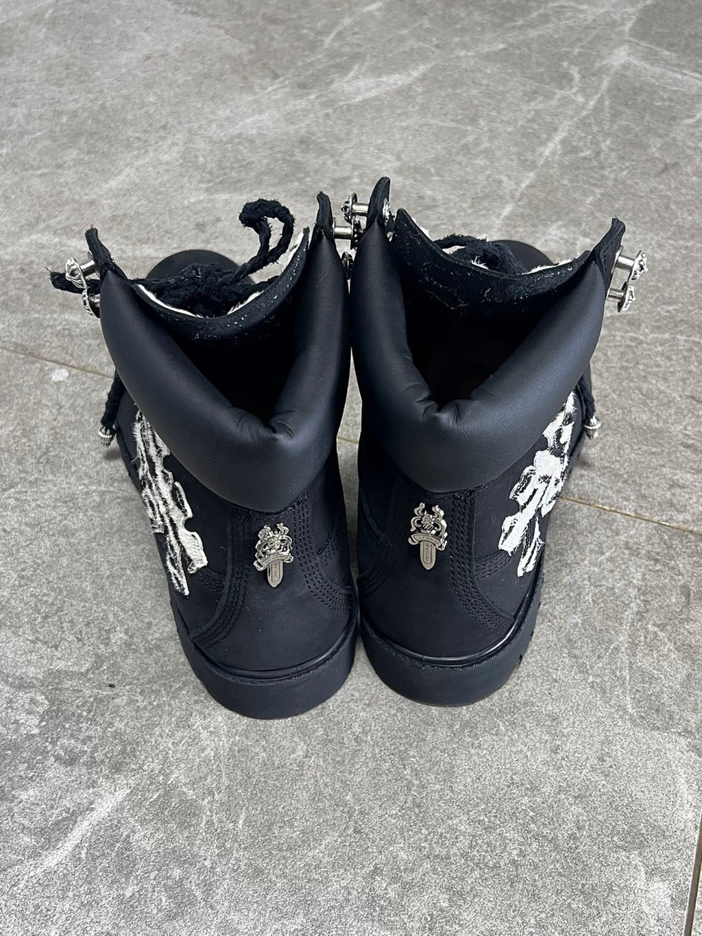 Black Ghost chrome hearts timberlands boots - Private property 