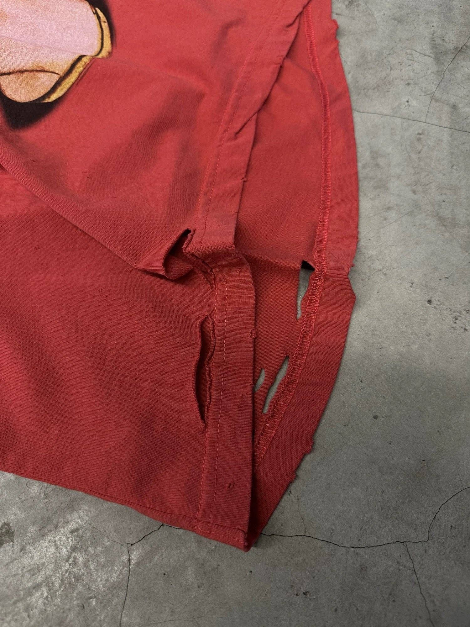Red Isabelle Huppert Portrait Tee – Grunge Cut Style