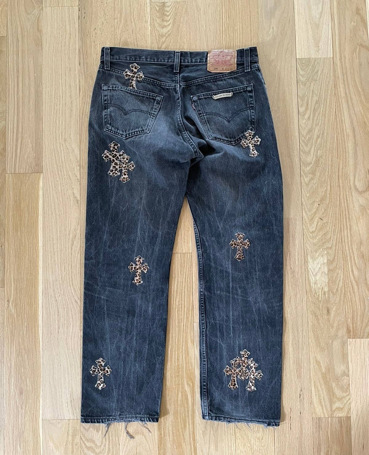 Archive Chrome leopard cross patch denim