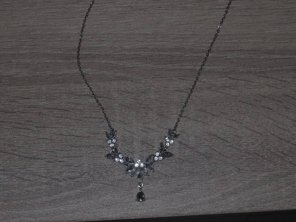 Crystal Leaf Choker Necklace