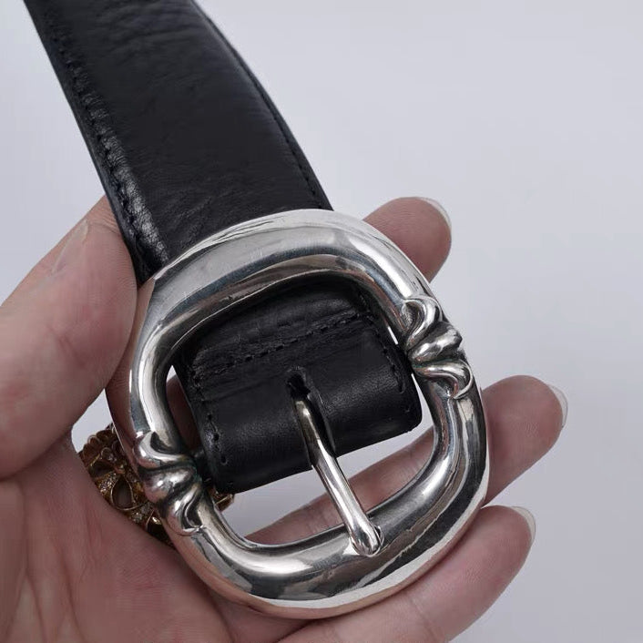 chrome hearts  Leather ‘Gunslinger's .925 Silver Belt