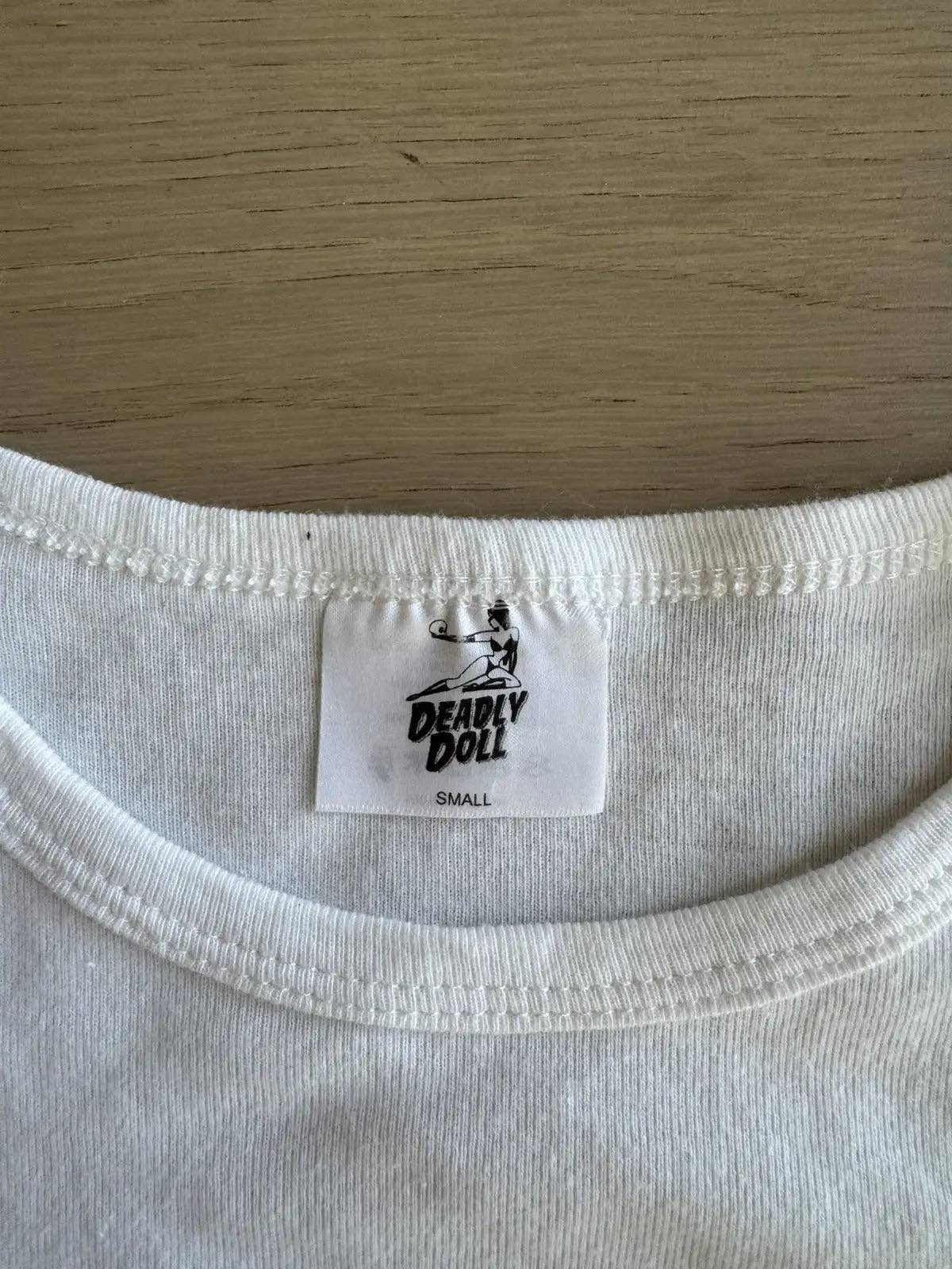 Archive Chrome "deadly doll" crop top