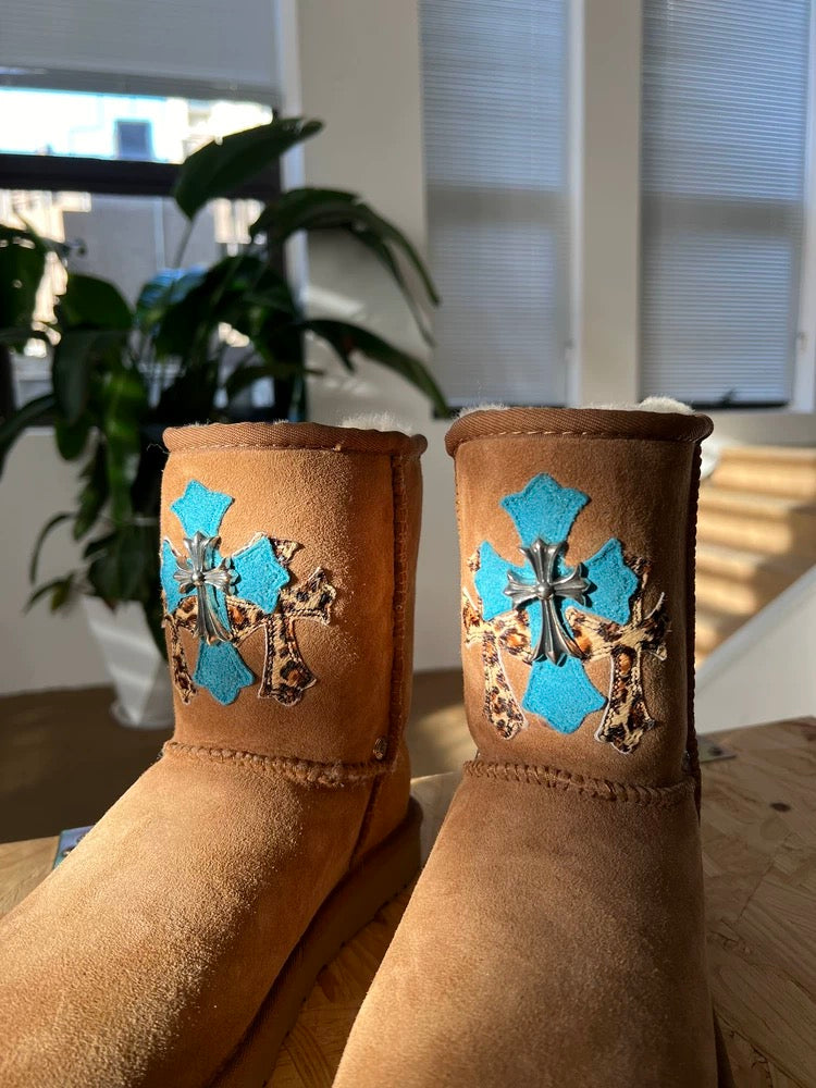 Chrome blue sterling leopard Uggs - Private property 