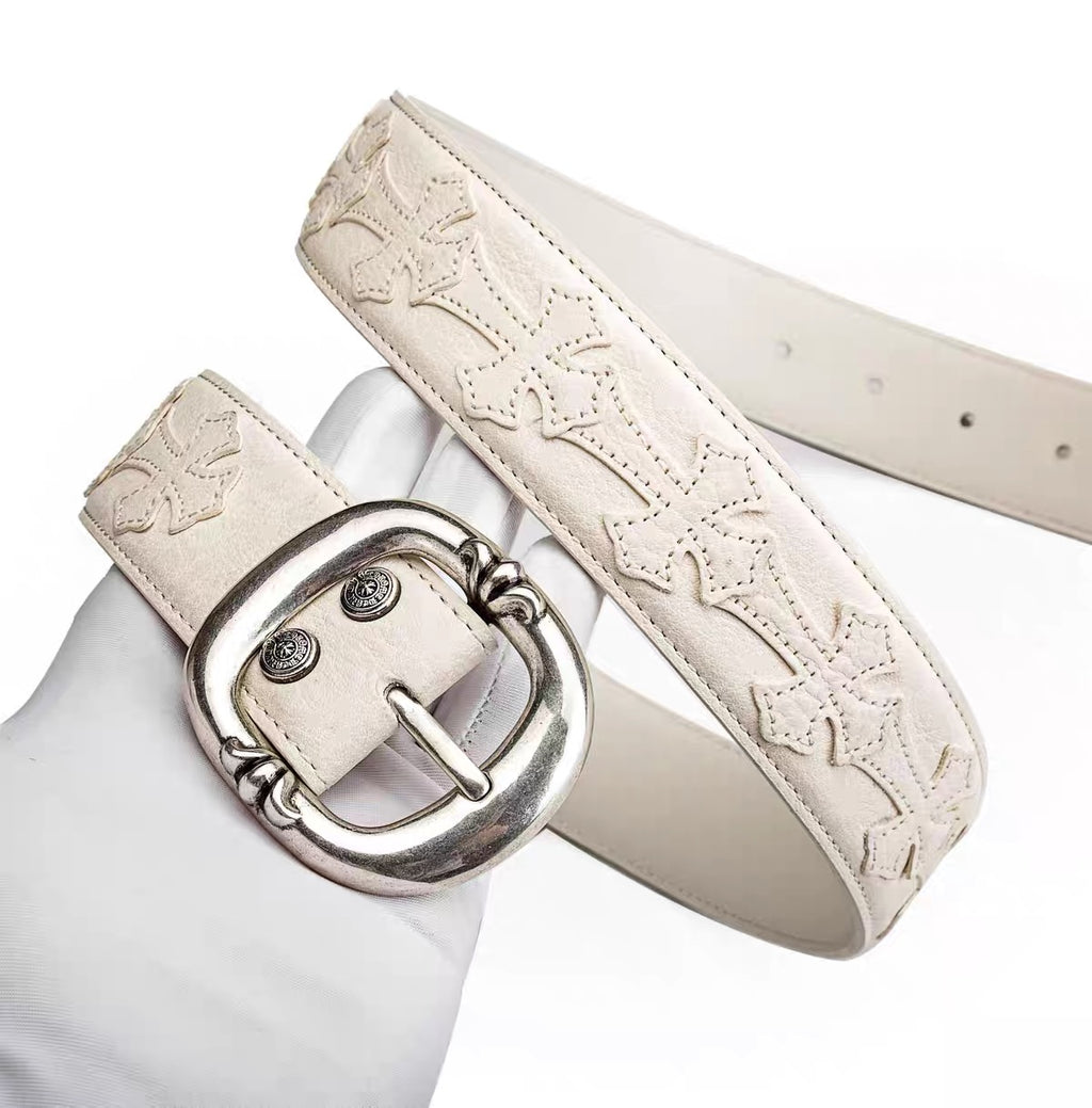 chrome hearts  Leather ‘Gunslinger's .925 Silver Belt