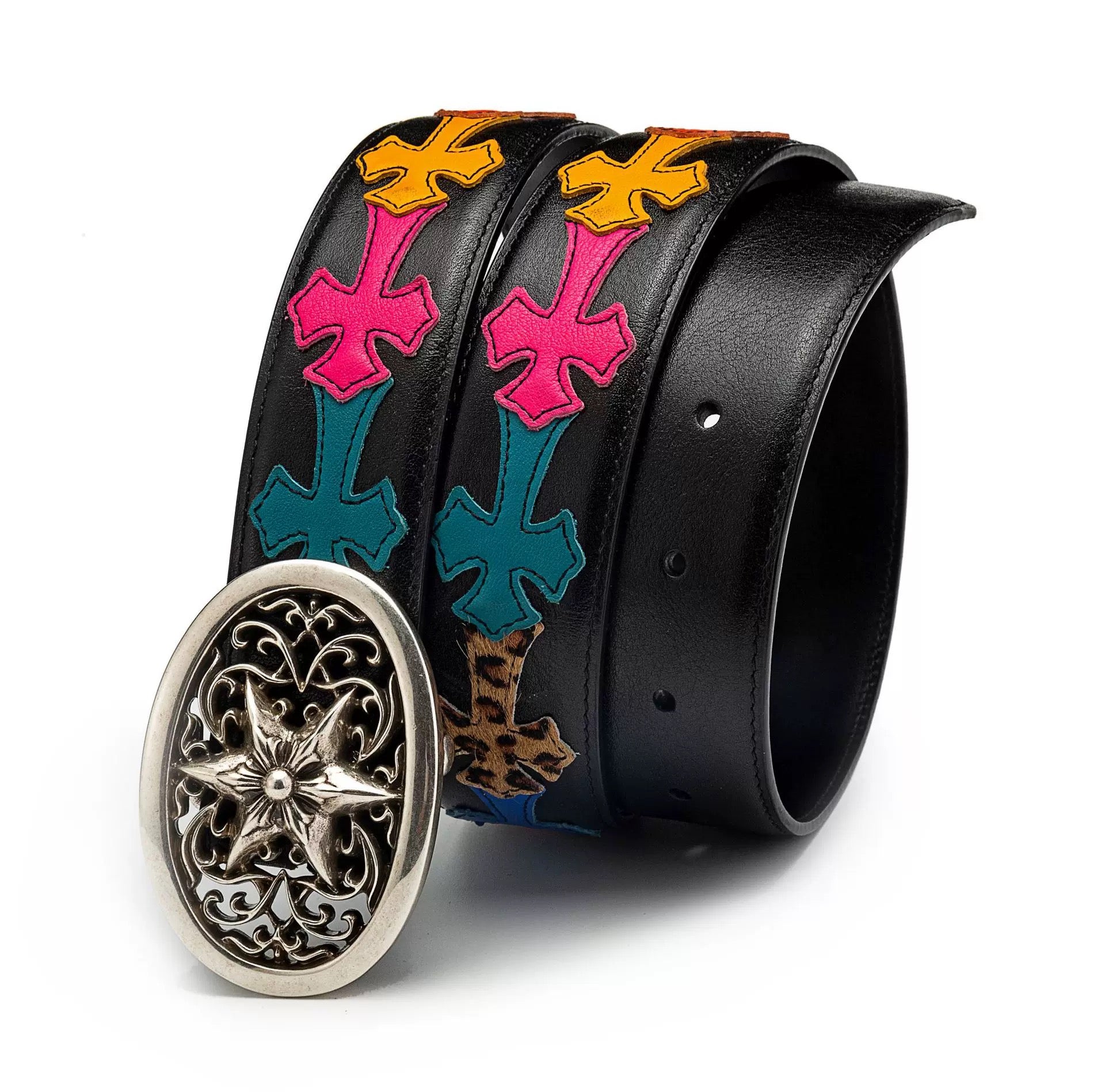 Chrome hearts oval star belt