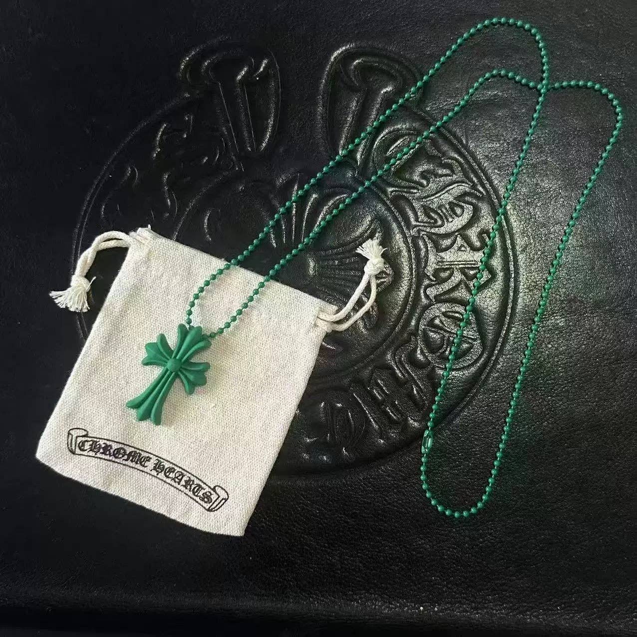 Archive Chrome cross dog tag necklace