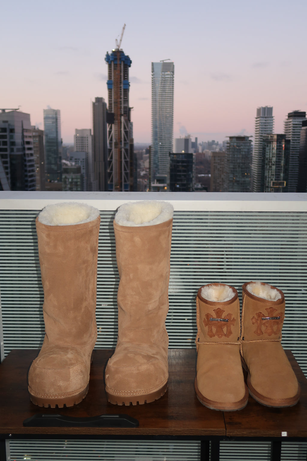 Brown Chrome sterling cross patches  boots
