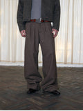 Brown Pinstripe Wide trouser