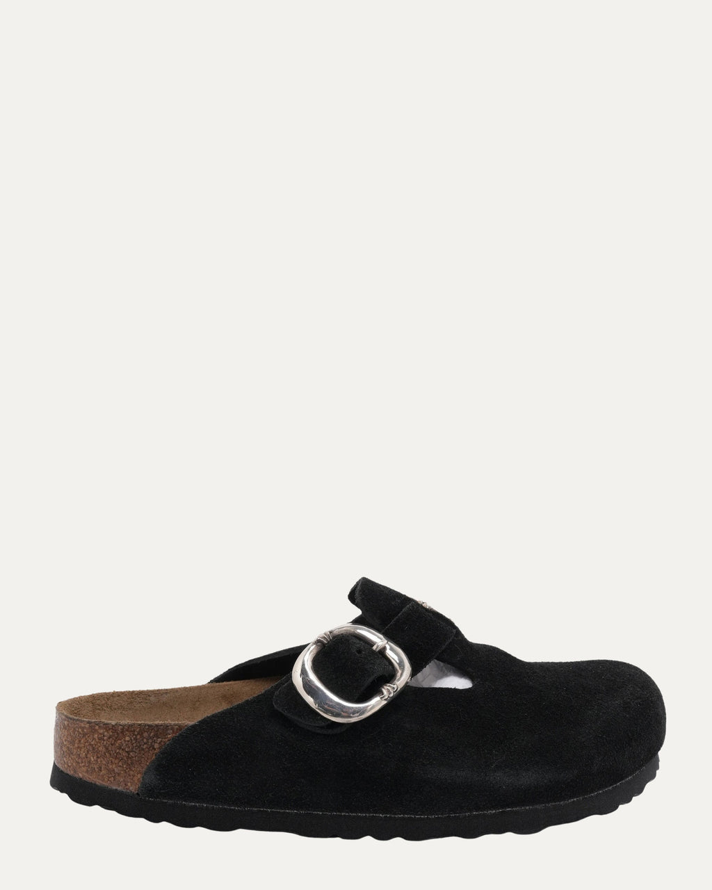 Cross Embellished Birkenstock Boston Suede Mule - Private property 