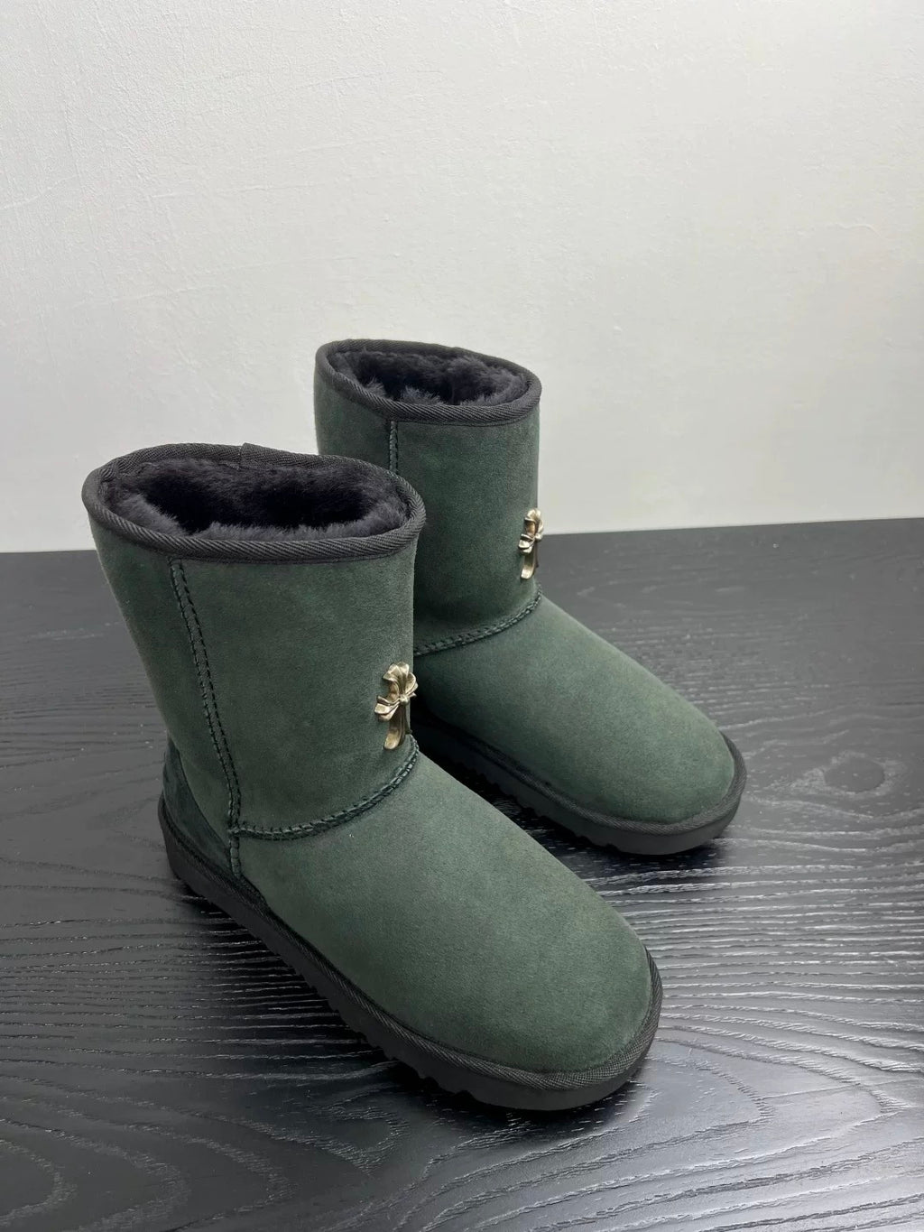 Green Chrome cross uggs