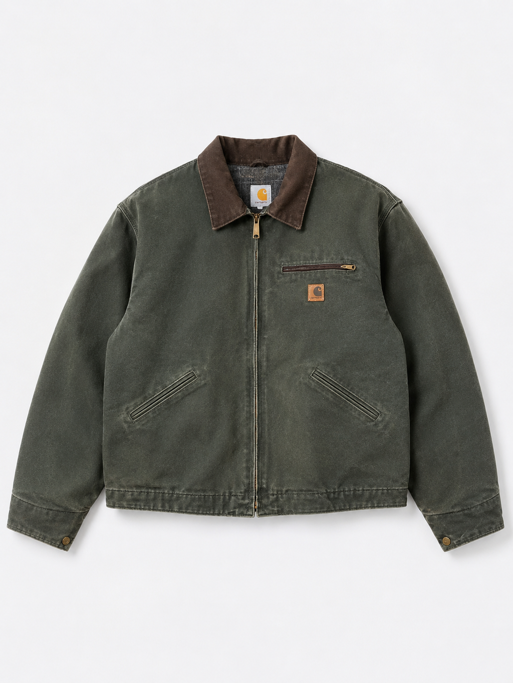 Green olive carhart workwear jacket