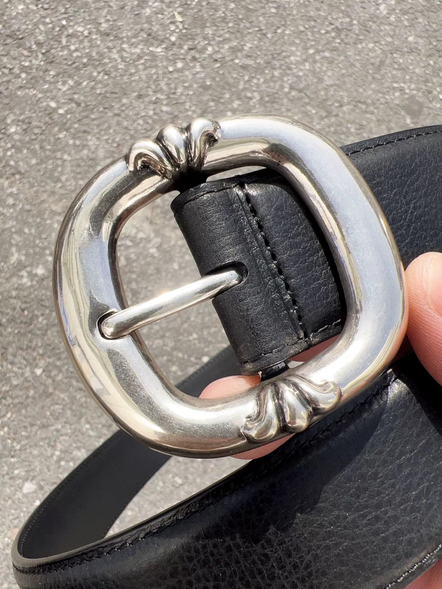 chrome hearts  Leather ‘Gunslinger's .925 Silver Belt