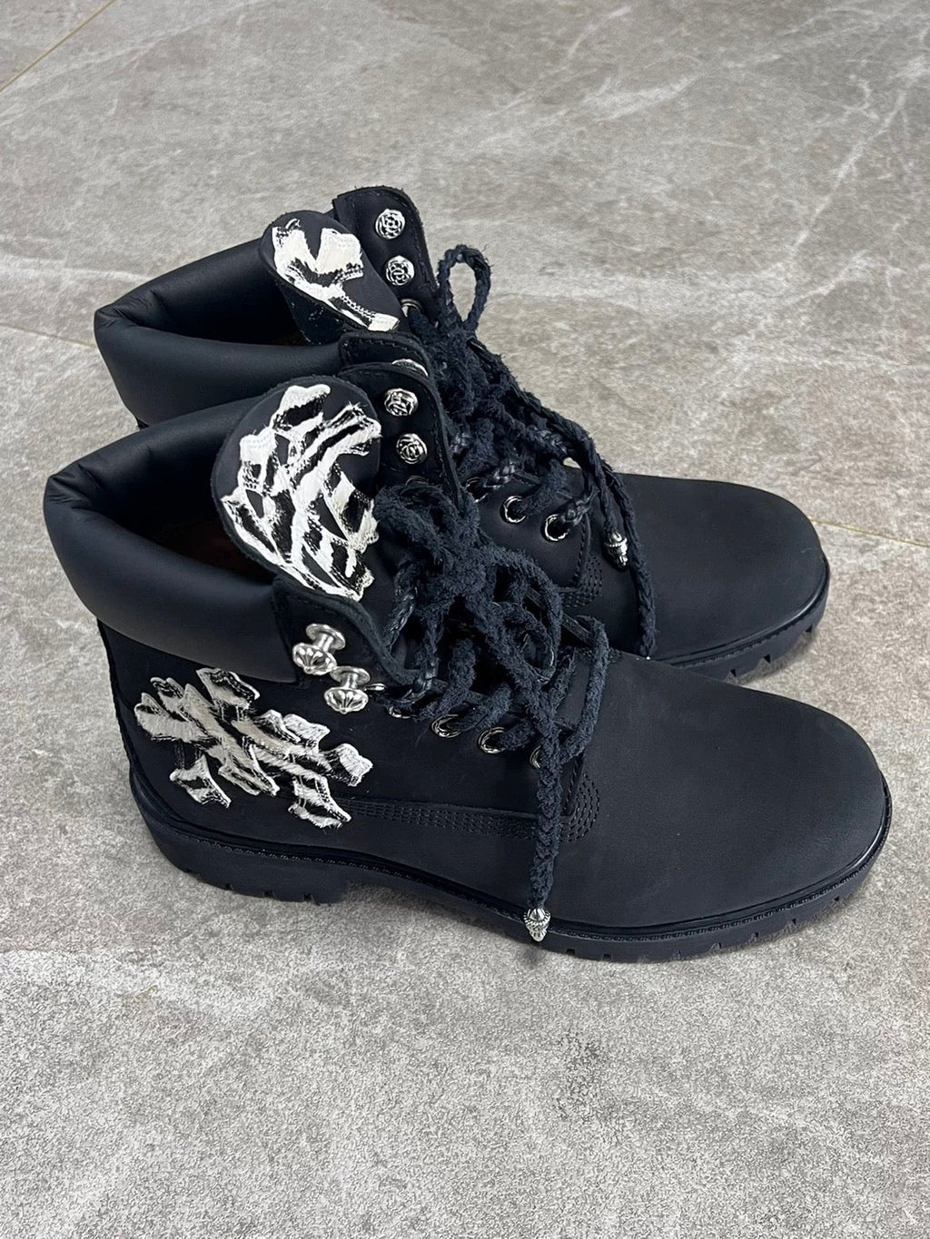 Black Ghost chrome hearts timberlands boots - Private property 