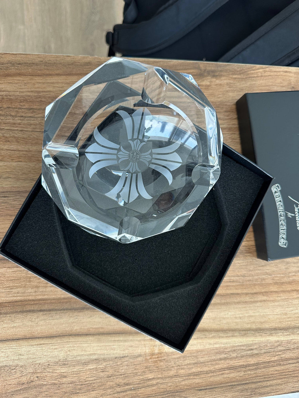 Archive Chrome baccarat glass ash tray