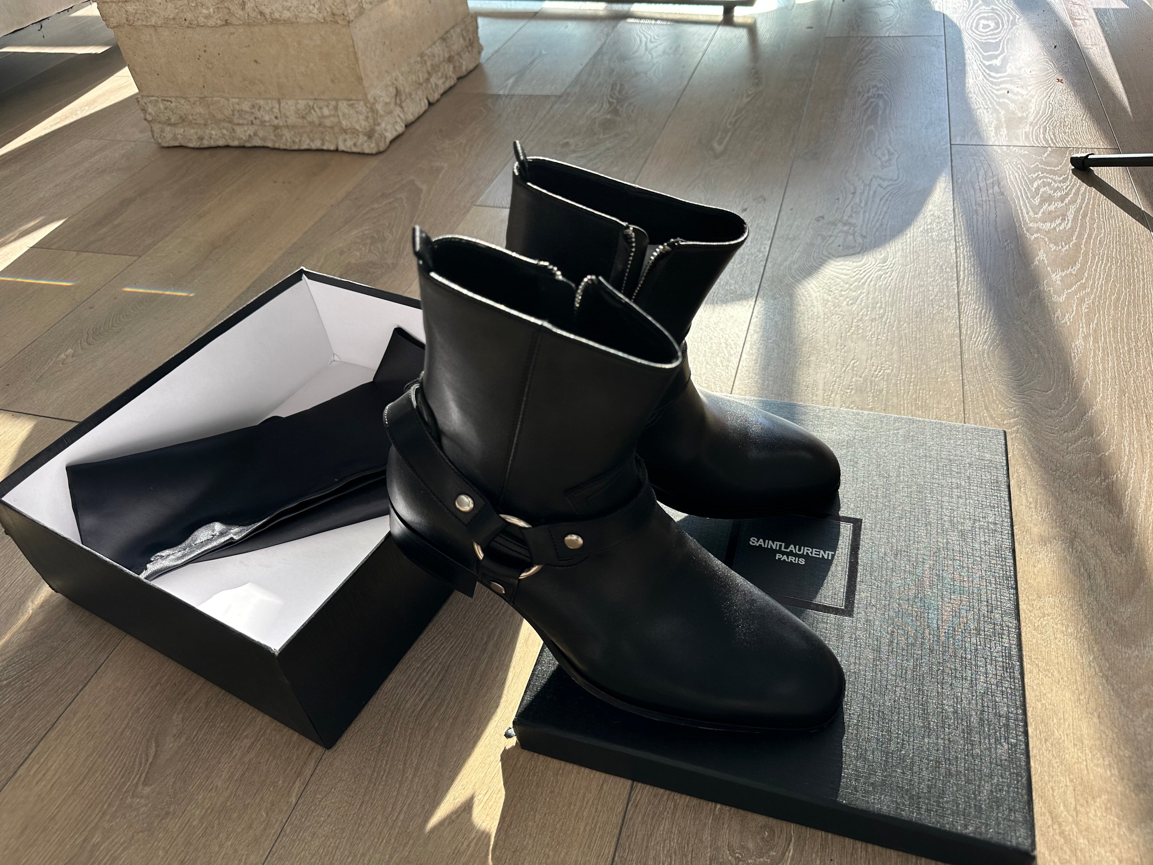 Saint Laurent Wyatt Harness Boots