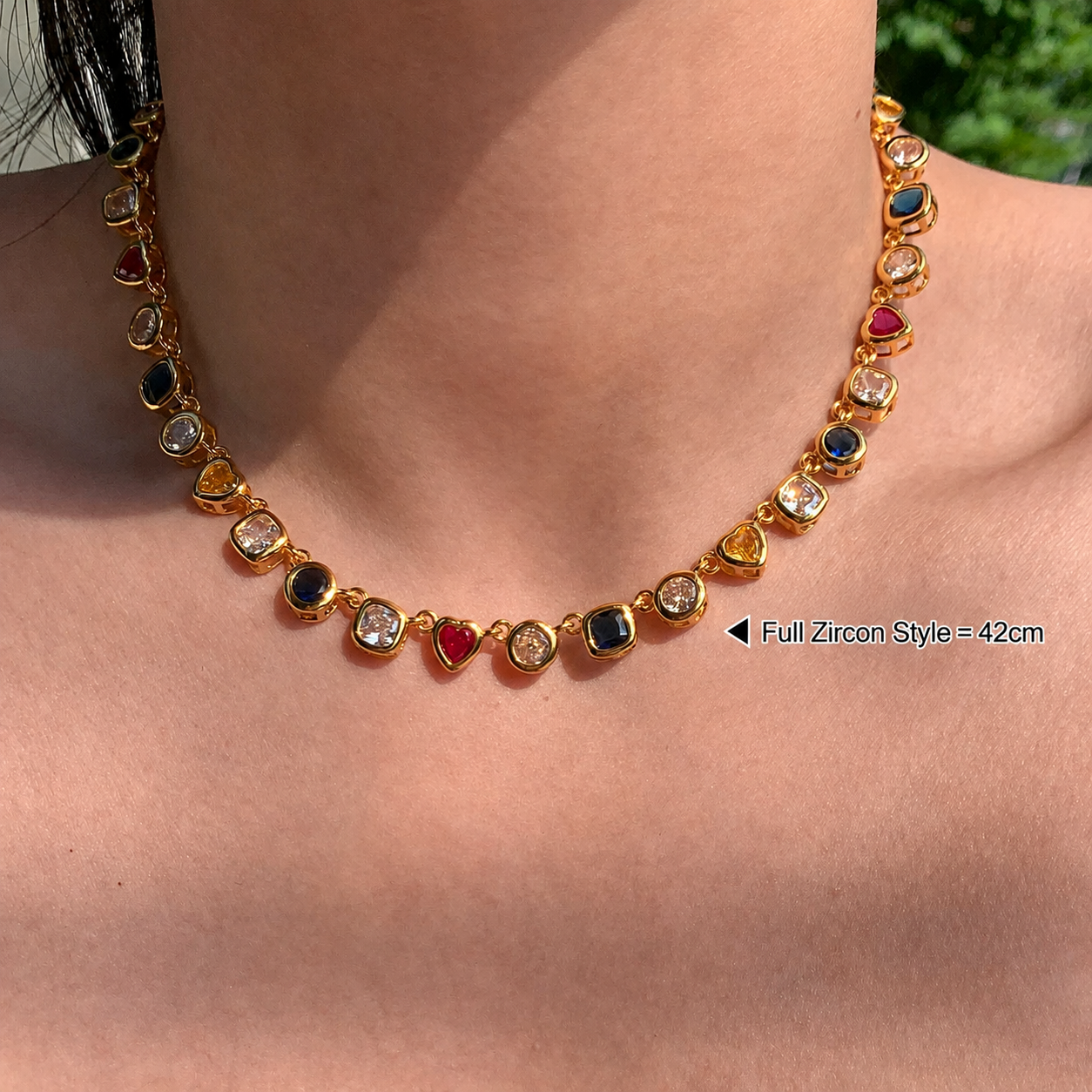 Lucky Gold Rhinestone Heart bracelet