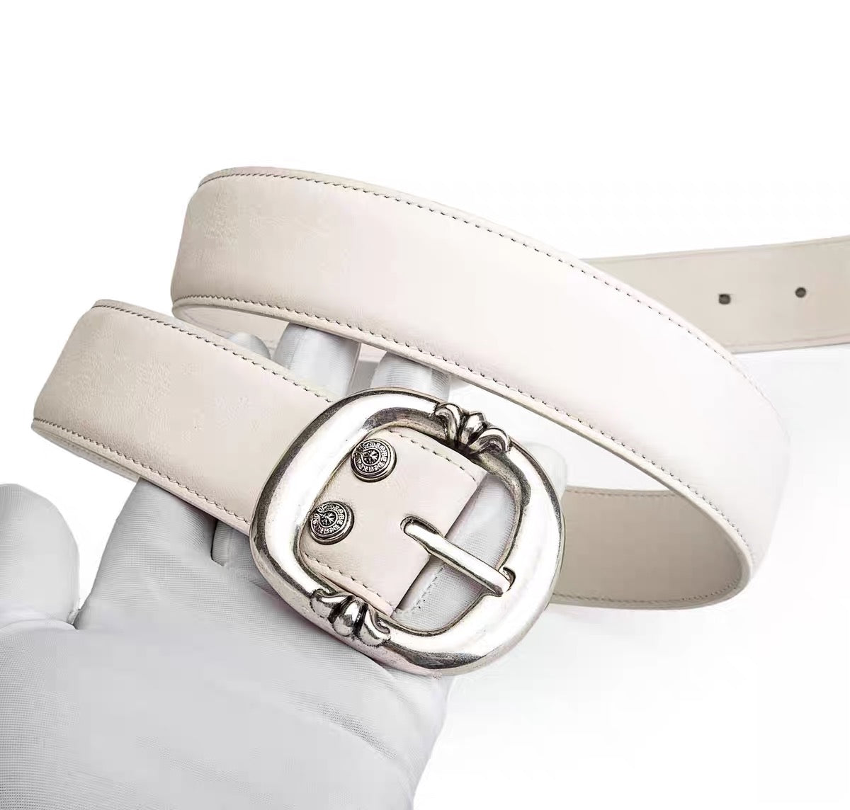 chrome hearts  Leather ‘Gunslinger's .925 Silver Belt