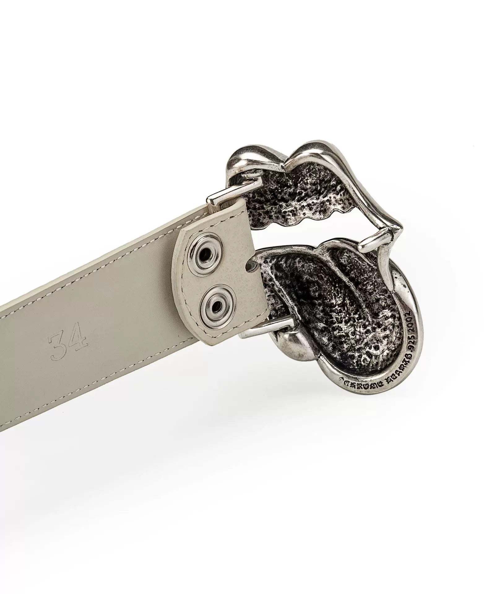 Chrome hearts rolling stone tounge lip  belt
