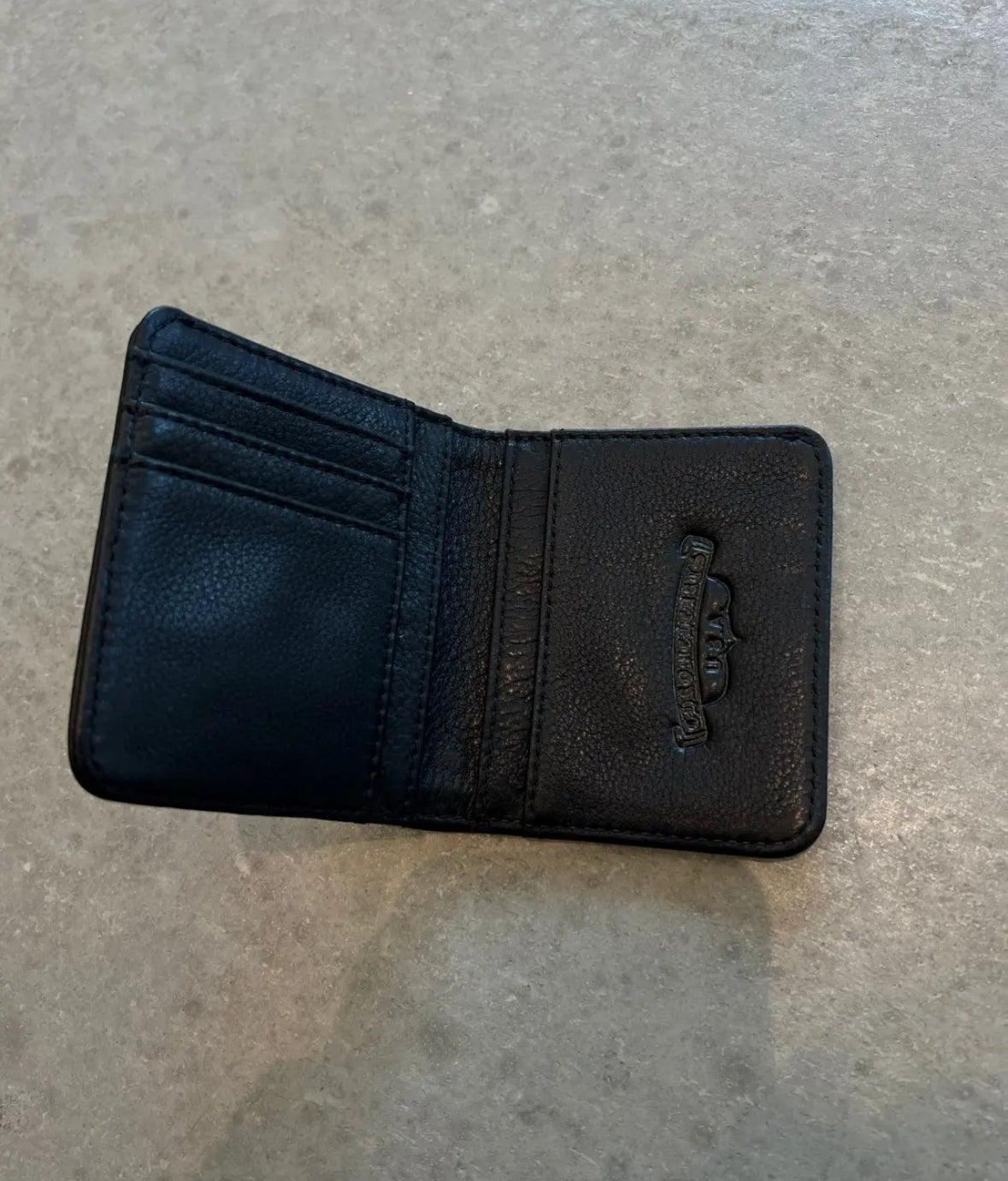 Chrome hearts rolling stone lip wallet bag