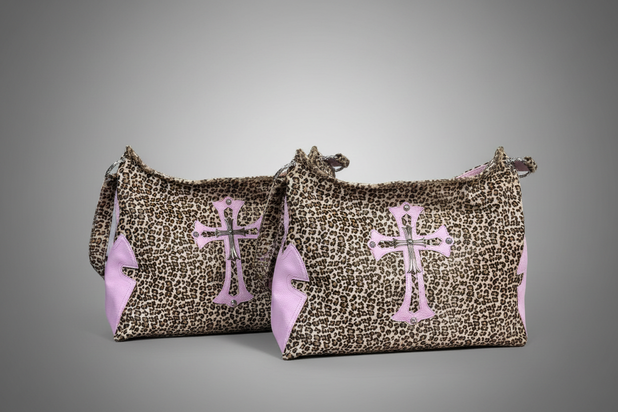 Chrome  Leopard bag