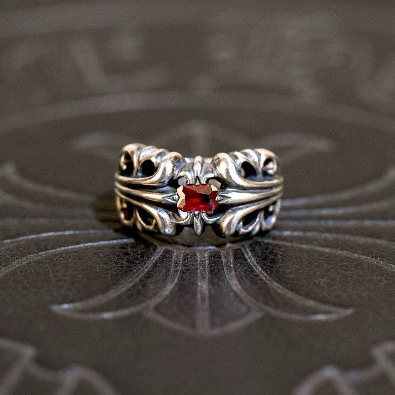 Archive Chrome rings with diamond gemstone