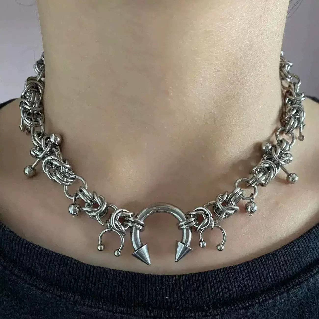 Archive  Hoop Chain with Pearls