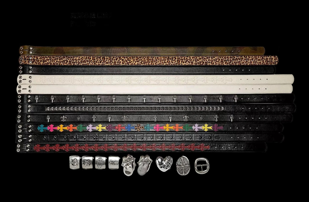 chrome hearts  Leather ‘Gunslinger's .925 Silver Belt