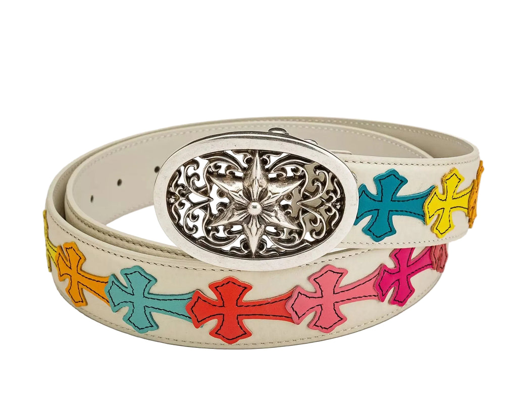 Chrome hearts oval star belt