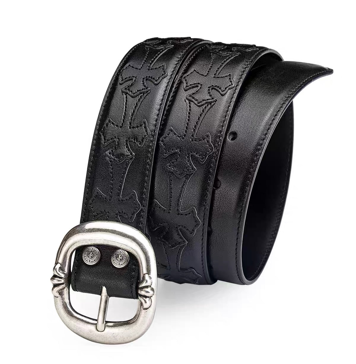 chrome hearts  Leather ‘Gunslinger's .925 Silver Belt