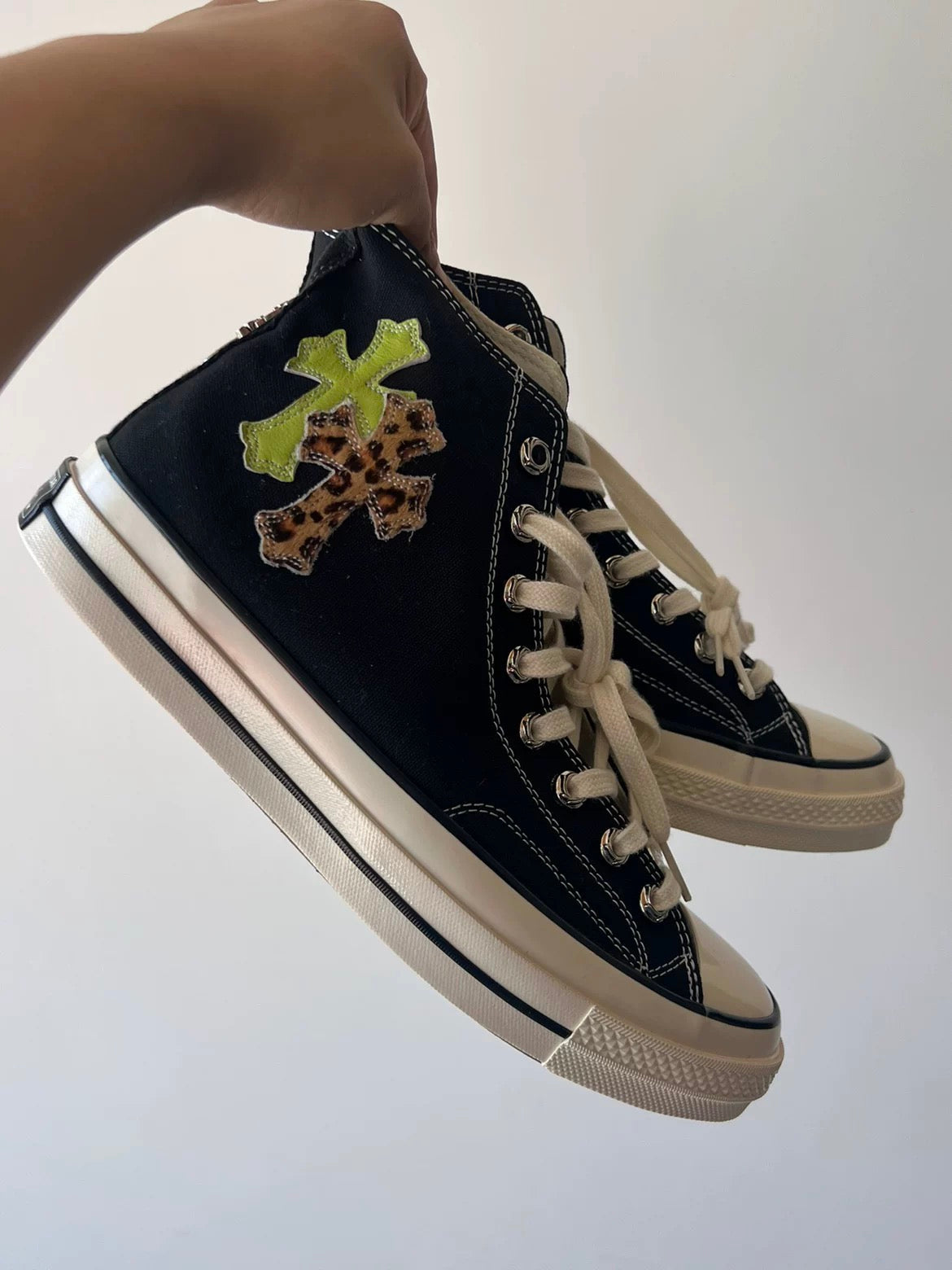 Neon Relic Chrome Cross Canvas Sneakers - Private property 