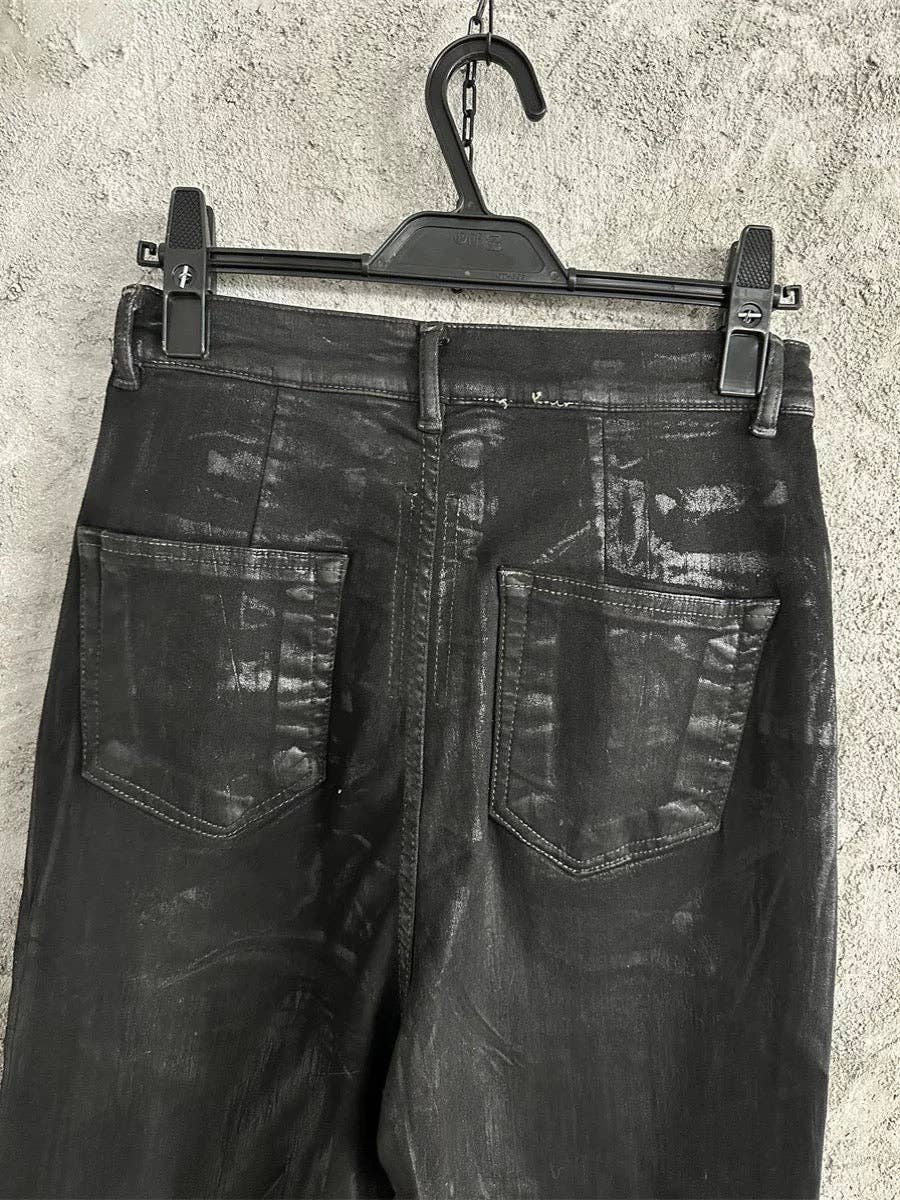 DRKSHDW Waxed flared denim