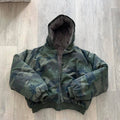 Camo fur puffer