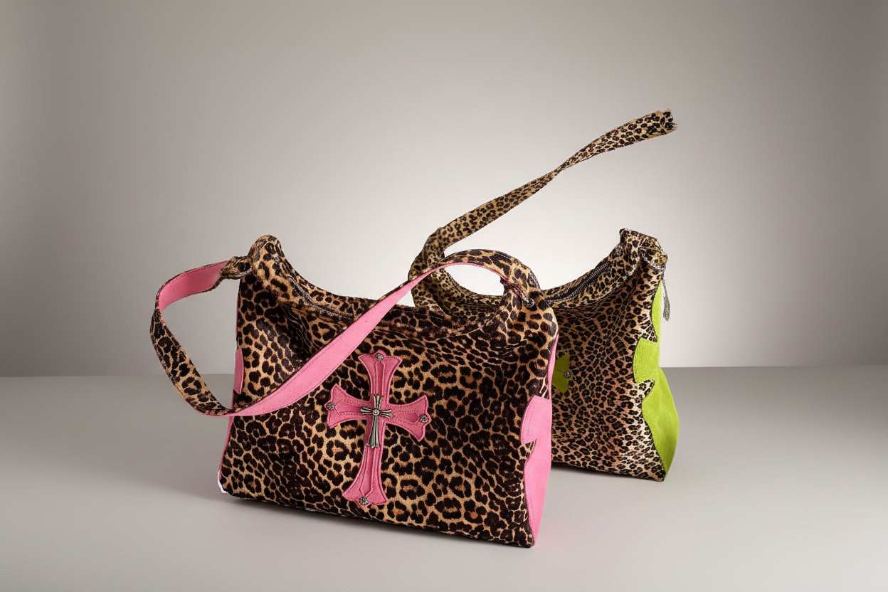 Chrome  Leopard bag