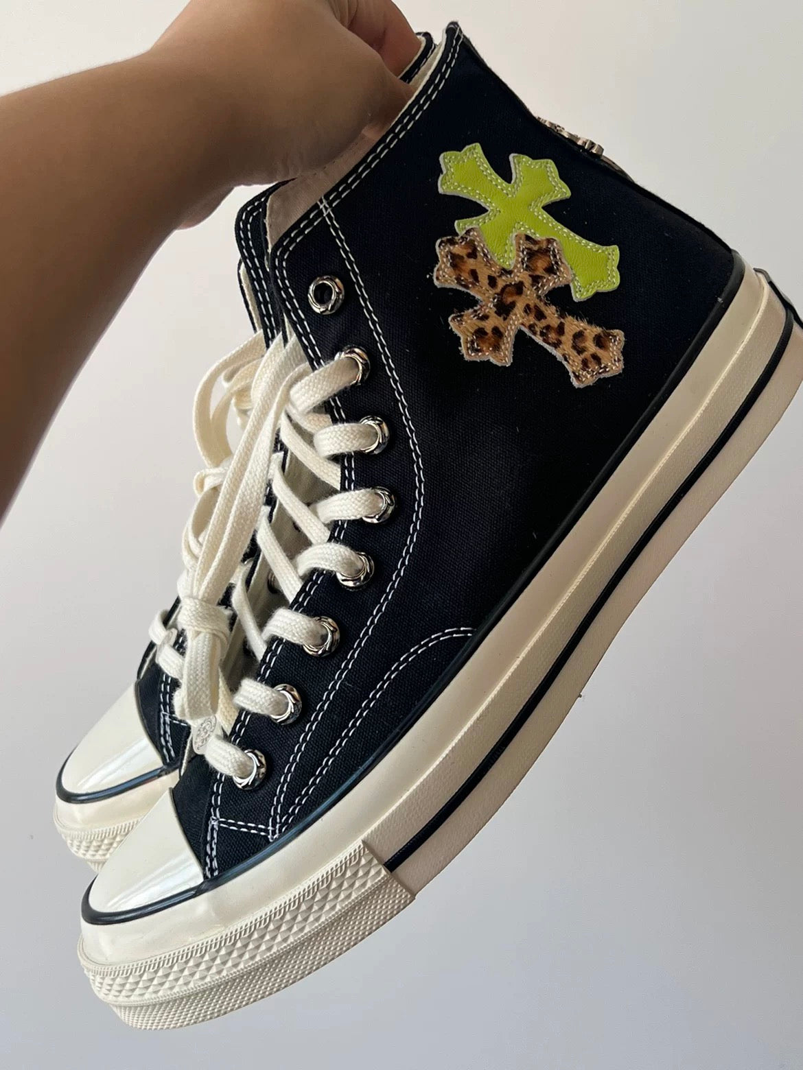 Neon Relic Chrome Cross Canvas Sneakers - Private property 