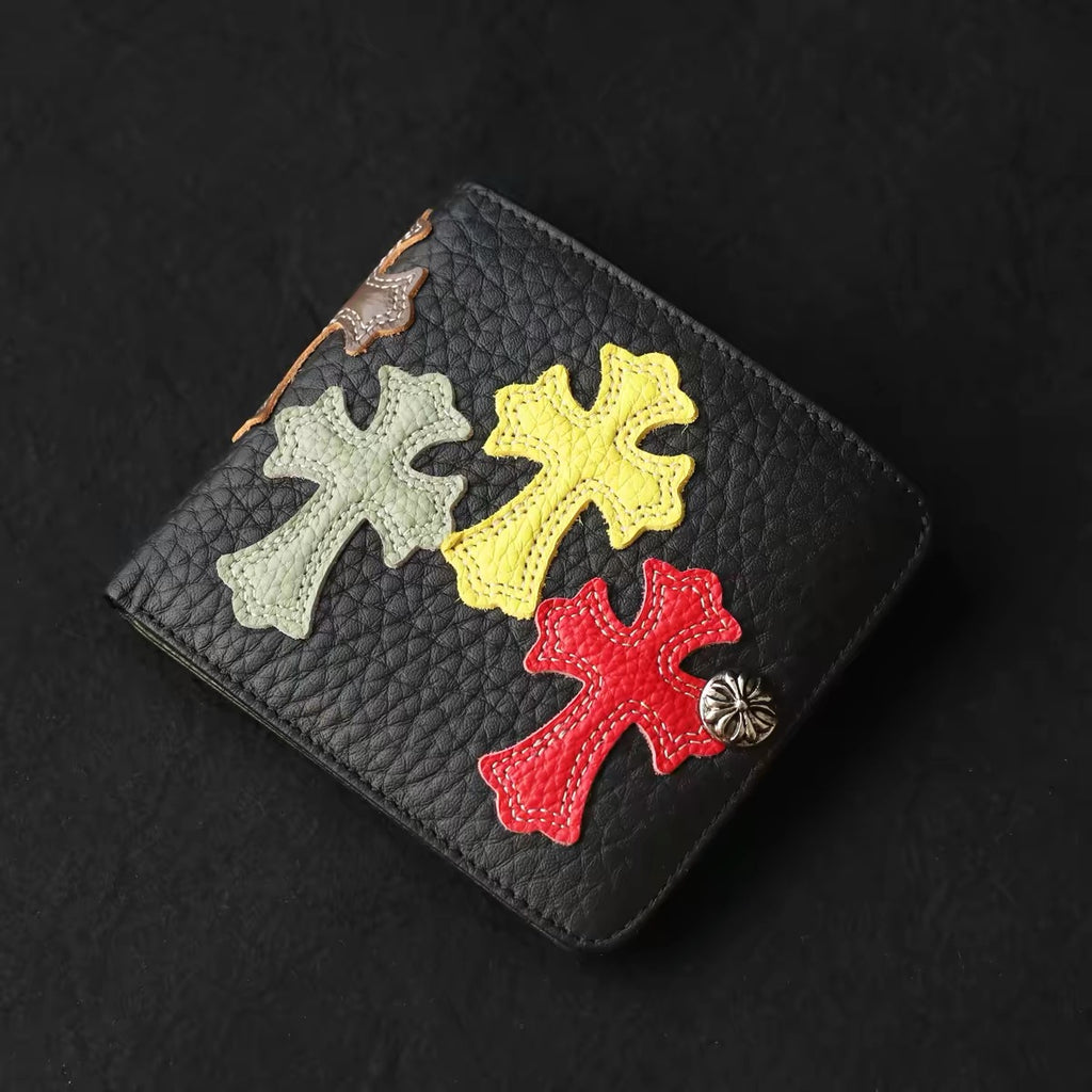 Chrome hearts multi colour cross wallet bag